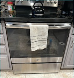 Oven door cleaned by Professional Cleans LLC — after