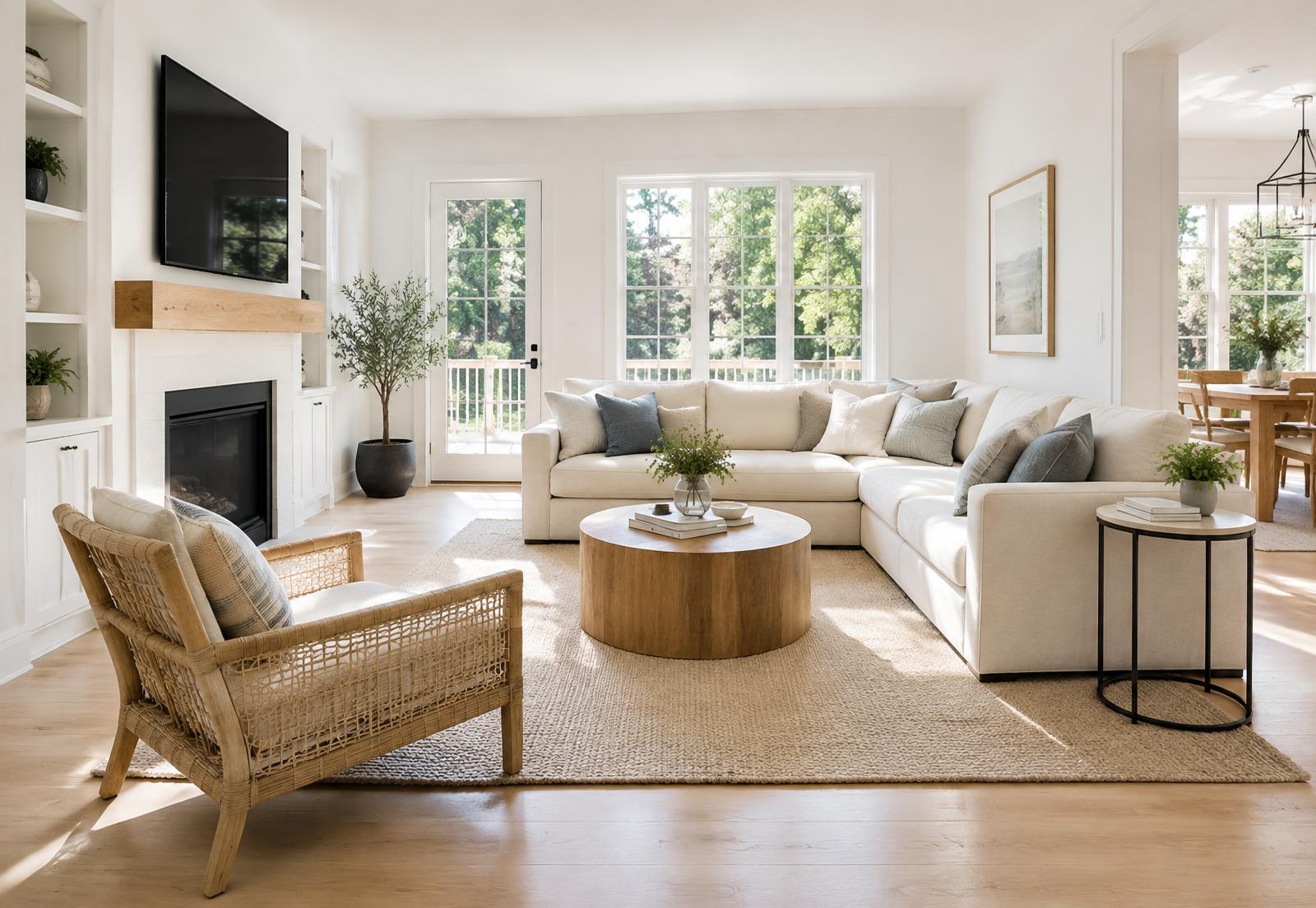 Freshly cleaned home living room by Professional Cleans LLC in Cincinnati